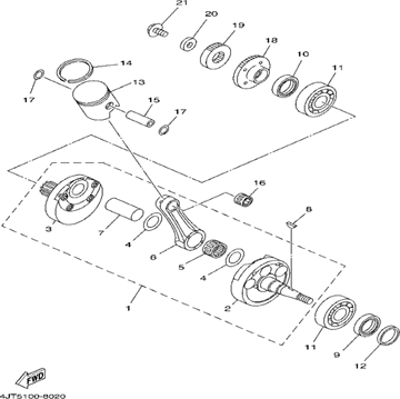 Bearing, Cylindrical (4XM) Yamaha, 93310-315S4